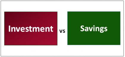 Differences between savings and investment: